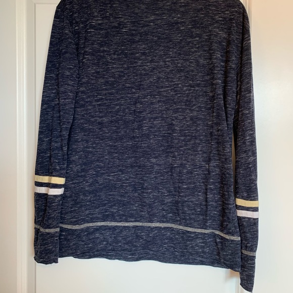 Navy Midshipmen Women’s Long Sleeve Shirt, Heathered Blue - Picture 2 of 2